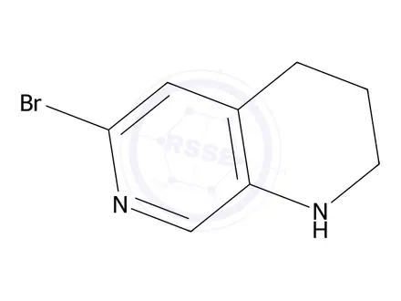 Chemical structure of 6-Bromo-1,2,3,4-tetrahydro-1,7-naphthyridine