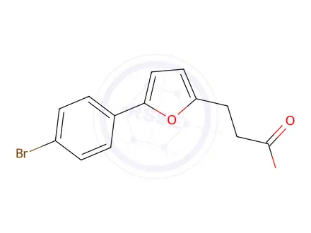 Chemical structure of 3-(5-(4-Bromophenyl)furan-2-yl)propanoic acid