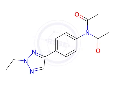 Chemical structure of N-Acetyl-N-(4-(2-ethyl-2H-1,2,3-triazol-4-yl)phenyl)acetamide