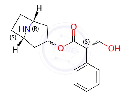 Chemical structure of Norhyoscyamine
