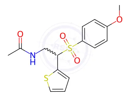 Chemical structure of N-(2-((4-Methoxyphenyl)sulfonyl)-2-(thiophen-2-yl)ethyl)acetamide