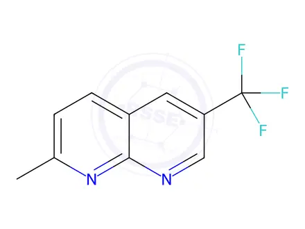 Chemical structure of 2-Methyl-6-(trifluoromethyl)-1,8-naphthyridine