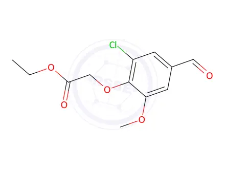 Chemical structure of Ethyl (2-Chloro-4-formyl-6-methoxyphenoxy)acetate