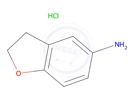 Chemical structure of 2,3-Dihydrobenzofuran-5-amine HCl