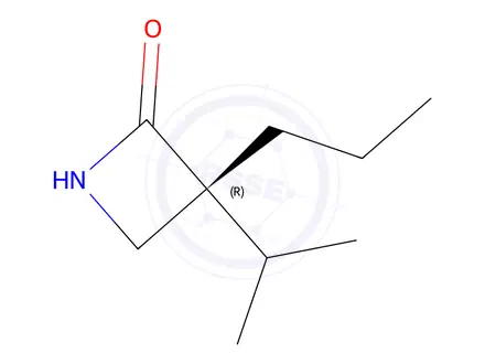 Chemical structure of 2-Azetidinone,3-(1-methylethyl)-3-propyl-,(R)-(9CI)