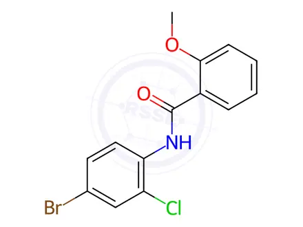 Chemical structure of N-(4-Bromo-2-chlorophenyl)-2-methoxybenzamide