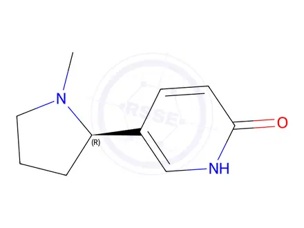 Chemical structure of (R)-5-(1-Methylpyrrolidin-2-yl)pyridin-2(1H)-one