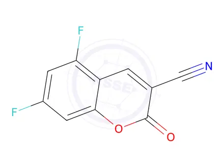 Chemical structure of 5,7-Difluoro-2-oxo-2H-chromene-3-carbonitrile