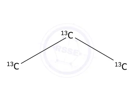 Chemical structure of Propane-13C3
