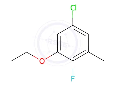 Chemical structure of Benzene, 5-chloro-1-ethoxy-2-fluoro-3-methyl-
