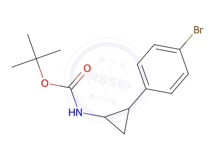 Chemical structure of tert-butyl (2-(4-bromophenyl)cyclopropyl)carbamate