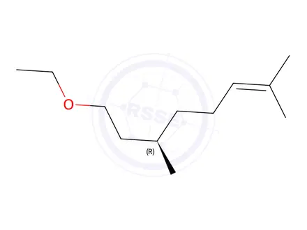 Chemical structure of 2-Octene, 8-ethoxy-2,6-dimethyl-, (6R)-