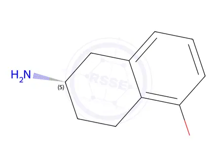 Chemical structure of 1-Naphthalenol, 6-amino-5,6,7,8-tetrahydro-, hydrobromide (1:1), (6S)-