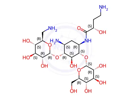 Chemical structure of Amikacin Hydroxy Impurity