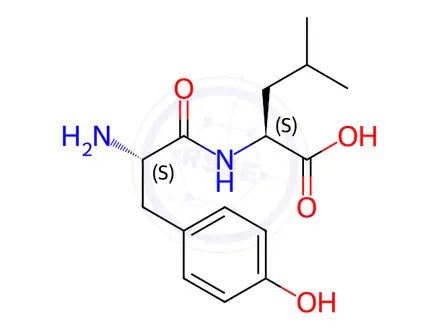 Chemical structure of Tyrosylleucine Trifluoroacetate