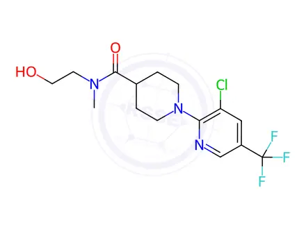 Chemical structure of 1-[3-Chloro-5-(trifluoromethyl)-2-pyridinyl]-N-(2-hydroxyethyl)-N-methyl-4-piperidinecarboxamide