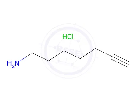 Chemical structure of 6-Heptyn-1-amine, hydrochloride (1:1)