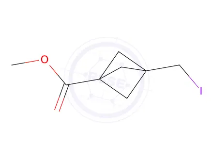 Chemical structure of methyl 3-(iodomethyl)bicyclo[1.1.1]pentane-1-carboxylate