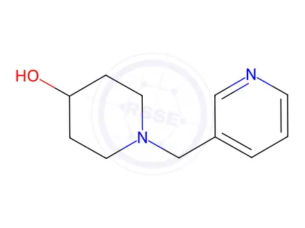 Chemical structure of 1-Pyridin-3-ylMethyl-piperidin-4-ol dihydrochloride, 98+% C11H18Cl2N2O, MW: 265.18