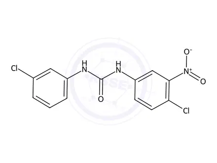 Chemical structure of 1-(4-Chloro-3-nitrophenyl)-3-(3-chlorophenyl)urea