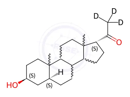 Chemical structure of 3beta-Allopregnanolone D4