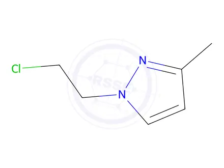 Chemical structure of 1-(2-chloroethyl)-3-methyl-1H-pyrazole