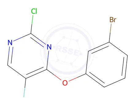 Chemical structure of 4-(3-Bromophenoxy)-2-chloro-5-fluoropyrimidine