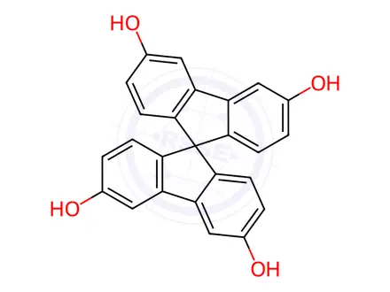 Chemical structure of 9,9'-Spirobi[9H-fluorene]-3,3',6,6'-tetrol