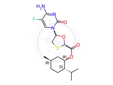 Chemical structure of Emtricitabine Menthyl Ester Impurity