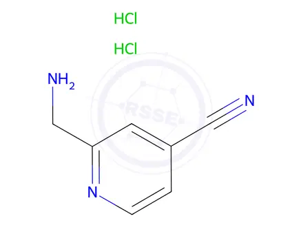 Chemical structure of 2-(Aminomethyl)isonicotinonitrile Dihydrochloride