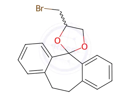 Chemical structure of 4'-(bromomethyl)-10,11-dihydrospiro[5H-dibenzo[a,d]cycloheptene-5,2'-[1,3]dioxolane]