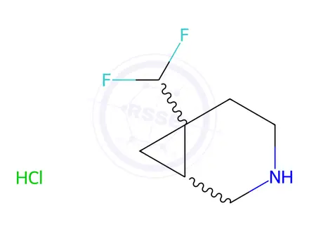 Chemical structure of 6-(Difluoromethyl)-3-azabicyclo[4.1.0]heptane Hydrochloride