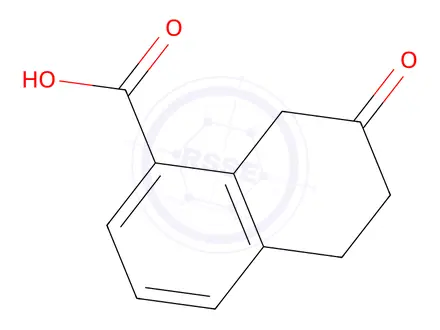 Chemical structure of 7-oxo-5,6,7,8-tetrahydronaphthalene-1-carboxylic acid