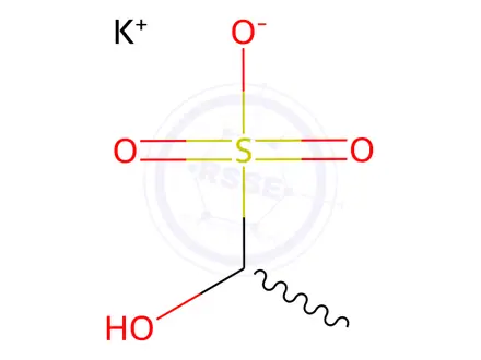 Chemical structure of potassium 1-hydroxyethanesulphonate