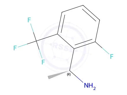 Chemical structure of (R)-1-(2-fluoro-6-(trifluoromethyl)phenyl)ethan-1-amine