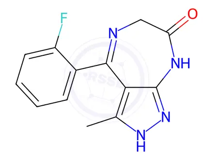 Chemical structure of 1,8-Didemethyl Zolazepam