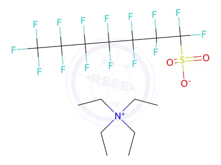 Chemical structure of Tetraethylammonium perfluoroheptane sulfonate