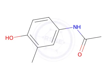 Chemical structure of N-(4-hydroxy-3-methylphenyl)acetamide