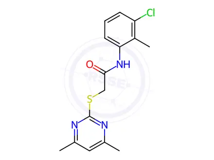 Chemical structure of n-(3-Chloro-2-methylphenyl)-2-((4,6-dimethylpyrimidin-2-yl)thio)acetamide
