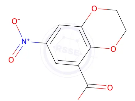 Chemical structure of 7-nitro-2,3-dihydro-1,4-benzodioxine-5-carboxylic Acid