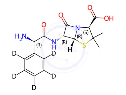 Chemical structure of Ampicillin-[D5]