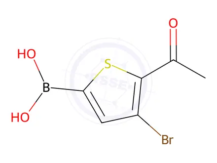 Chemical structure of 5-Acetyl-4-bromothiophen-2-boronic acid