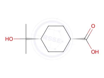 Chemical structure of (1S,4s)-4-(2-hydroxypropan-2-yl)cyclohexane-1-carboxylic acid