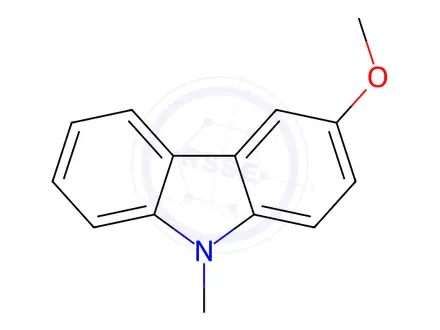Chemical structure of 3-Methoxy-9-Methyl-9H-Carbazole