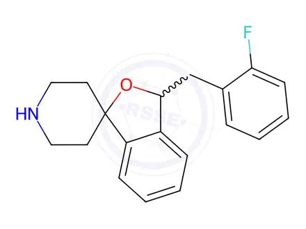 Chemical structure of 3-(2-fluorobenzyl)-3H-spiro[isobenzofuran-1,4'-piperidine]