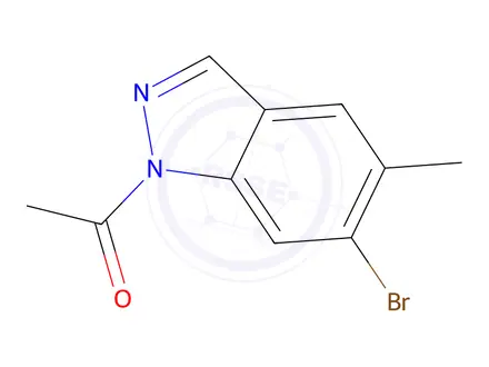 Chemical structure of 1-(6-Bromo-5-methyl-1H-indazol-1-yl)ethan-1-one