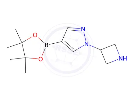 Chemical structure of 1-(Azetidin-3-yl)-4-(4,4,5,5-tetramethyl-1,3,2-dioxaborolan-2-yl)-1H-pyrazole
