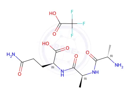 Chemical structure of L-Alanyl-L-alanyl-L-glutamine Trifluoroacetic Acid