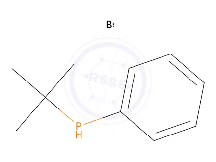 Chemical structure of tert-Butyl(phenyl)phosphane--boron (1/1)