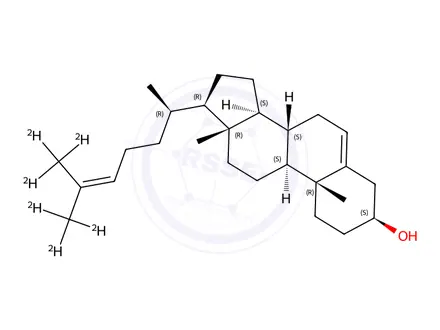 Chemical structure of Desmosterol-d6